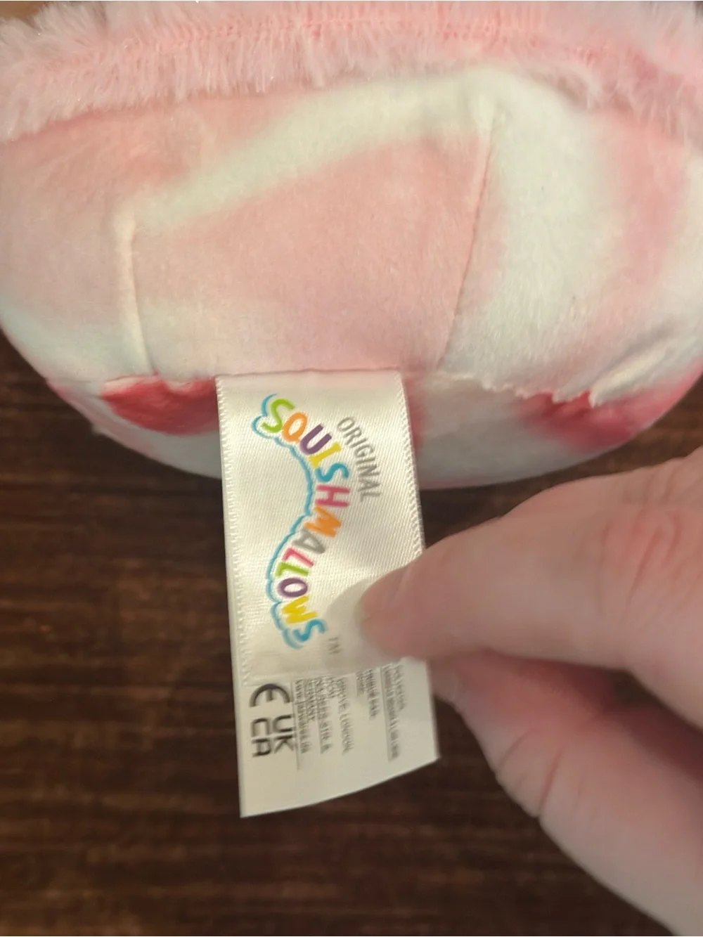 Squishmallows Pink Swirl Macaron Plush with Brown Filling